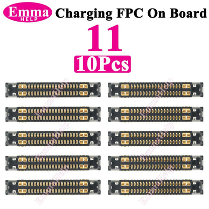Conector FPC Dock Carga USB en Placa Lógica para iPhone 11-16 Pro Max/Plus/Mini/XS Max (Original, 10 Unidades)