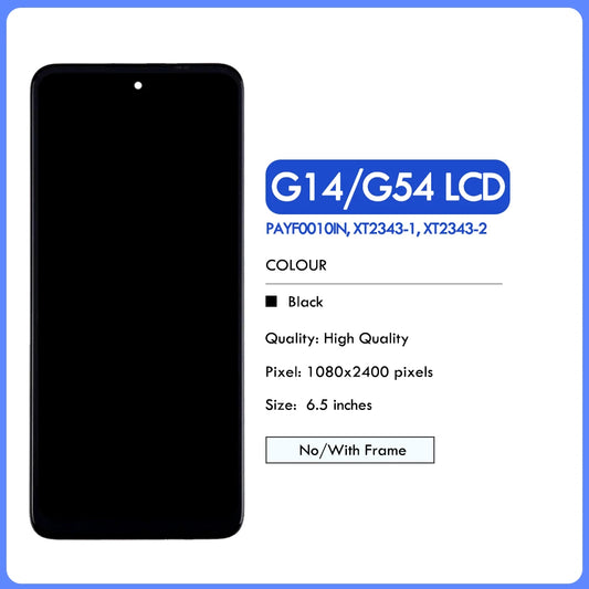 6.5'' For Motorola Moto G14 PAYF0010IN LCD Display With Touch Screen Digitizer Assambly For Moto G54 XT-2343-1 LCD