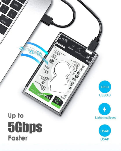Carcasa Externa USB 3.0 a SATA III para Disco Duro HDD/SSD 2.5" Caja Harddisk