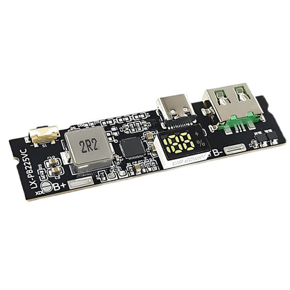 Módulo Power Bank Carga Rápida Bidireccional 22.5W DIY con Display Digital (USB/Tipo-C, Soporta VOOC)