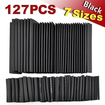 Kit Tubo Termoretráctil 2:1 Envoltura Cable Aislante Protección Conexión (127/530/580 Piezas) (Opción Pistola Aire Caliente)