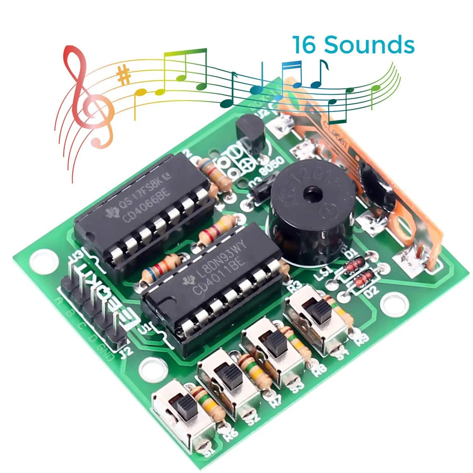 Kit DIY Módulo Electrónico Caja Musical 16 Tonos (BOX-16) para Práctica Soldadura Arduino