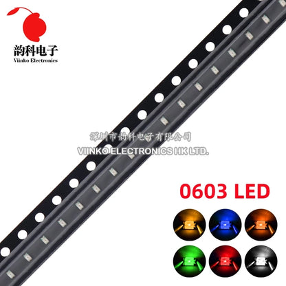 Libro Muestras LED SMD (1200pcs, 0402/0603/0805/1206, 24 Valores, Rojo/Azul/Verde/Blanco/Amarillo/Naranja) Kit Diodos Emisores Luz