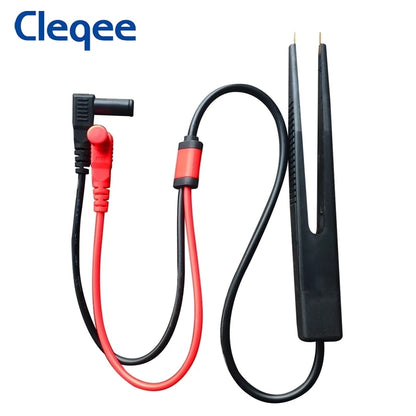 Pinzas Prueba SMD Cleqee P1510 para Componentes LCR Multímetro IC Tester Punta Sonda Cable