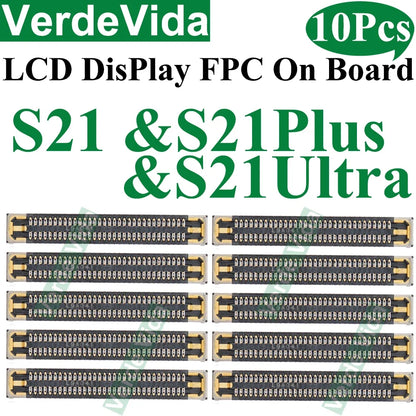 Conector FPC Flex Pantalla LCD para Placa Base Samsung S10 Lite/S21 FE/S22/S23 Ultra/S24 Plus/Note 10/20 (10 Unidades)