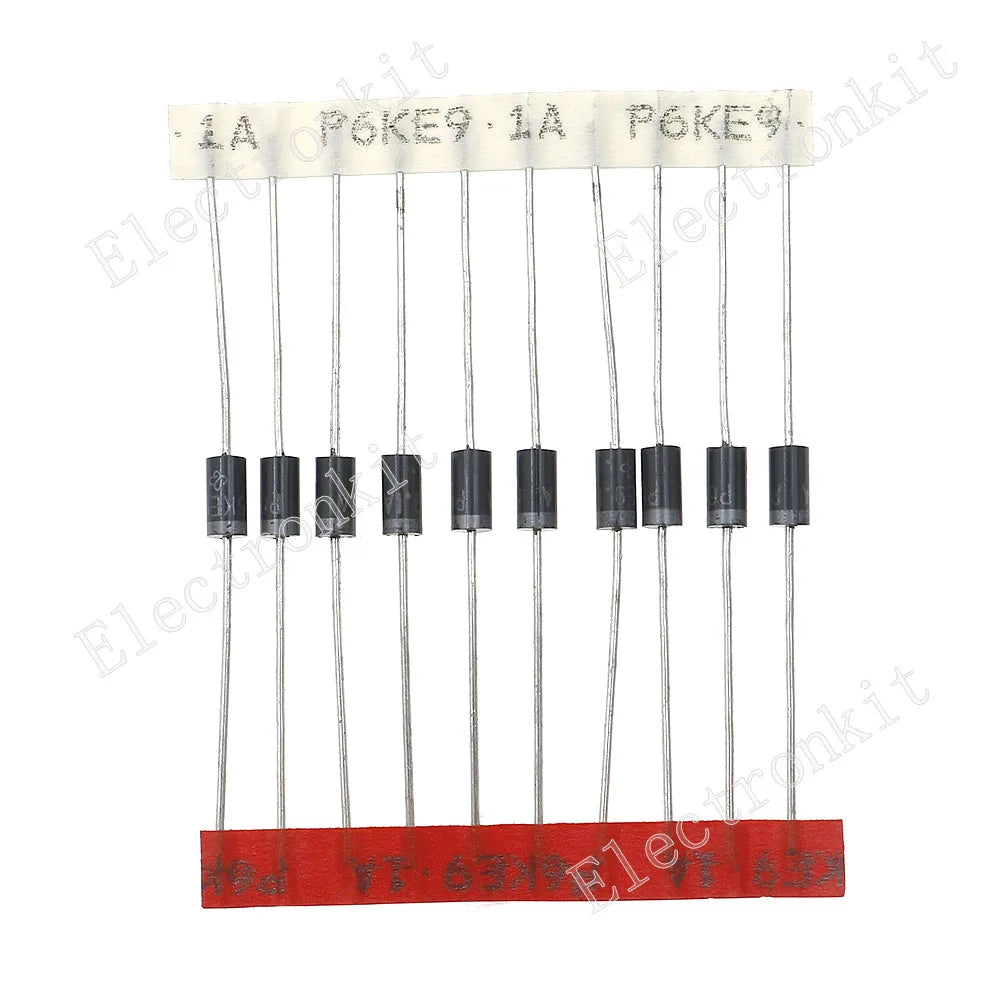 Kit Surtido Diodos TVS P6KE DO-15 - 21 Valores (5A a 47A) (Total 210 Piezas)