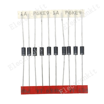 Kit Surtido Diodos TVS P6KE DO-15 - 21 Valores (5A a 47A) (Total 210 Piezas)