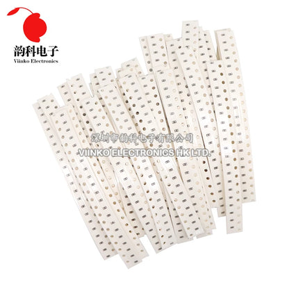 Kit Surtido Capacitores SMD (0603/0805/1206, 16/36/50 Valores, 1pF-10uF) Set Capacitancia (320/720 Piezas)