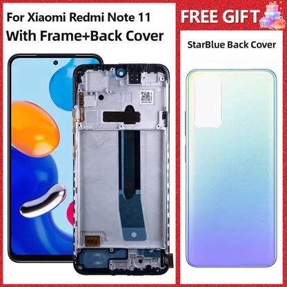 AMOLED Display For Xiaomi Redmi Note 11 LCD Touch Screen Digitizer Panel Assembly 2201117TG, 2201117TI Screen Display Replace
