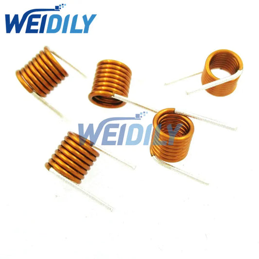 Inductor Bobina Hueca Cobre FM - Varios Vueltas (1.5T a 7.5T) - Lote 50 Piezas