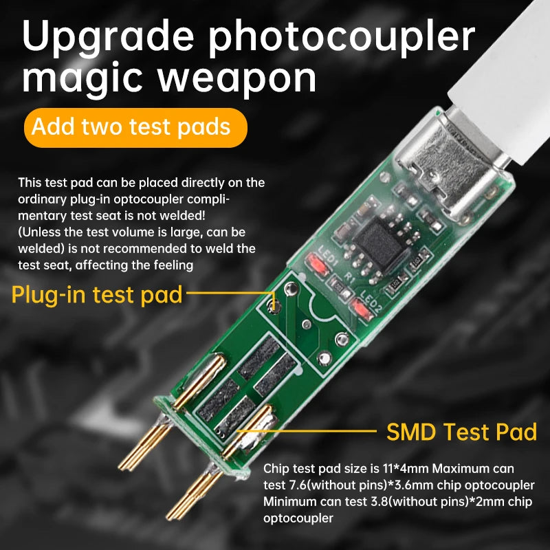 Tester Online Optoacopladores (4 Pines) - Herramienta Reparación Electrónica (Interfaz Tipo-C/MicroUSB)