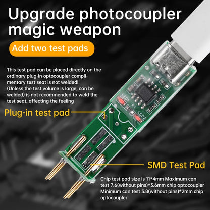 Tester Online Optoacopladores (4 Pines) - Herramienta Reparación Electrónica (Interfaz Tipo-C/MicroUSB)