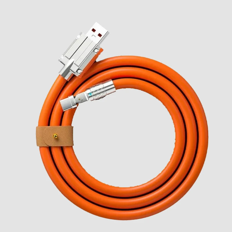 Cable USB Tipo C Carga Rápida 120W 7A con Codo Rotatorio 180° para Juegos Móviles