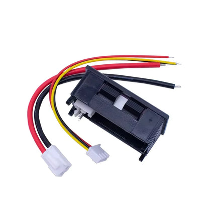 Medidor Panel Digital Voltímetro Amperímetro DC 0-100V 10A Display Dual LED Rojo/Azul 0.28"
