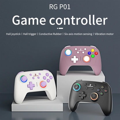 Gamepad ANBERNIC RG P01/RGP01 Bluetooth/Cableado con Joystick Efecto Hall RGB para Switch/PC/Steam/Android/iOS