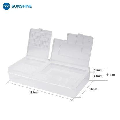 Caja Almacenamiento Multifuncional SUNSHINE SS-001A para Tornillos/Piezas Pequeñas Reparación Móviles/Placa Base