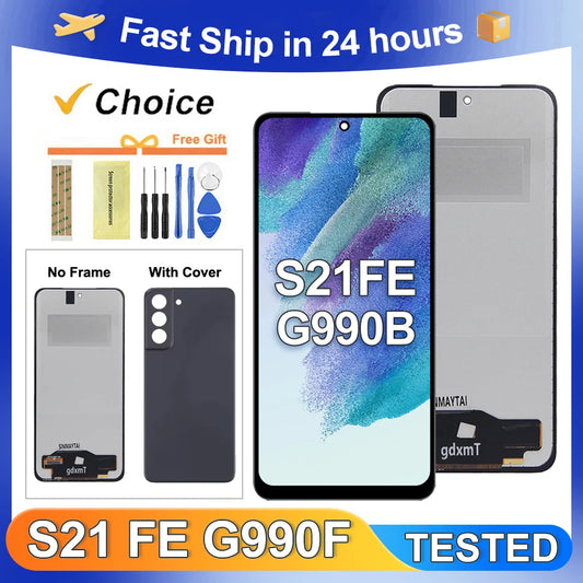 S21 FE 5G para Samsung probado S21FE 5G G990B G990U G990W pantalla LCD reemplazo del ensamblaje del digitalizador de pantalla táctil