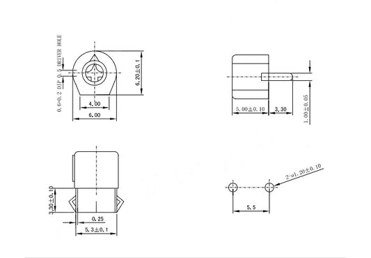 Capacitor Cerámico Variable Trimmer 6mm (3pF-120pF) Ajustable - Pack 10 Unidades (Valores Surtidos)