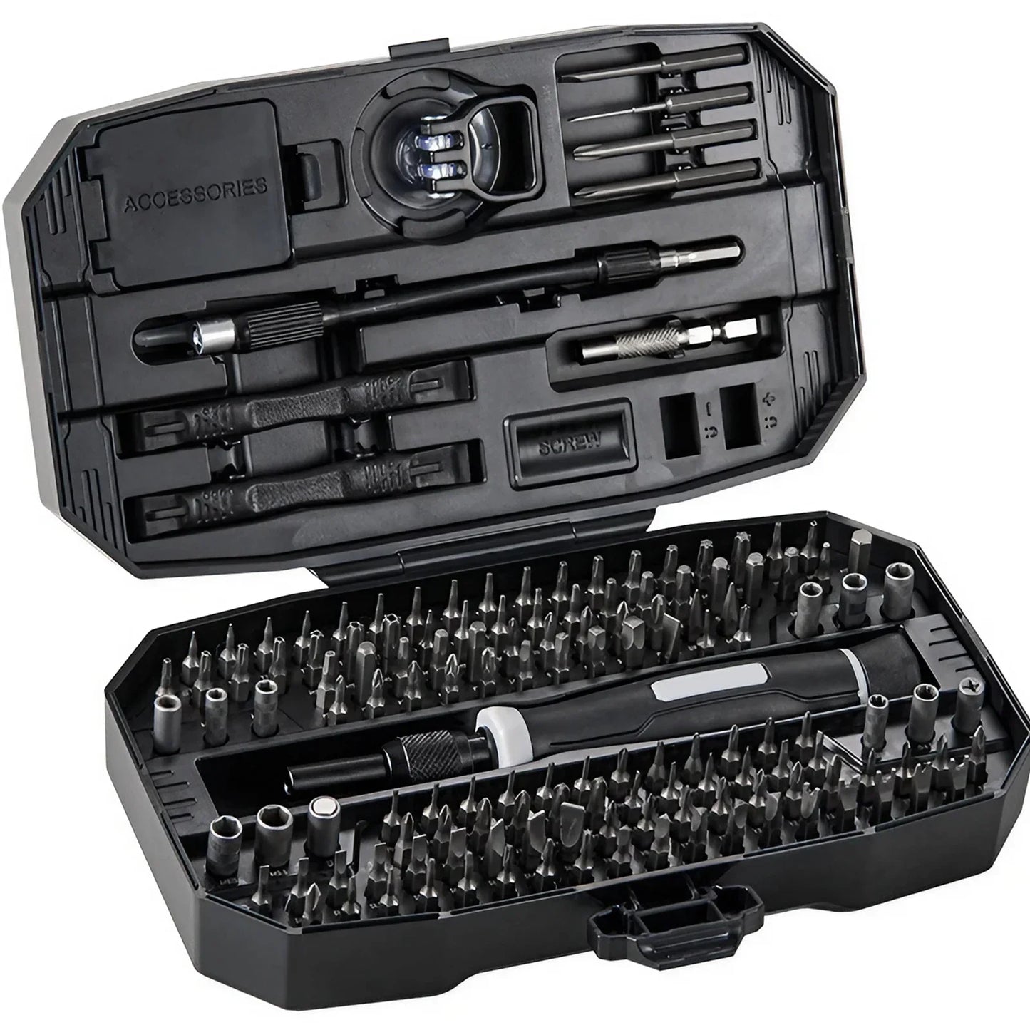 Set Destornilladores Precisión Profesional 152 en 1 / 25 en 1 (Kit Herramientas Laptop/Computadora, Puntas T5/T6 Torx)