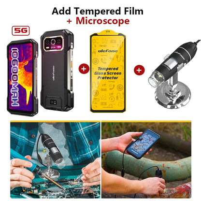 Celular Rugged Ulefone Armor 27T Pro 5G con Cámara Térmica FLIR® - 10600mAh, Android 14, 24GB/256GB, NFC