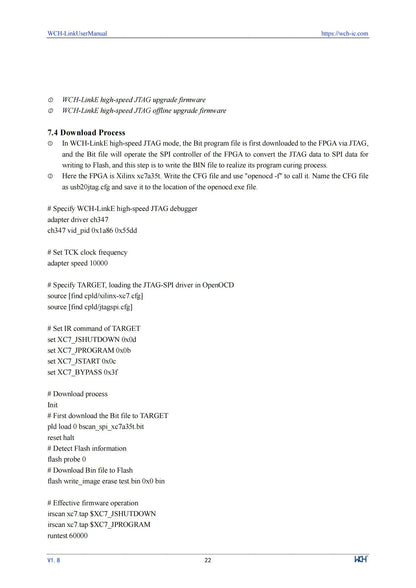 Adaptador Debugger/Descarga Online WCH LinkE (Soporta WCH RISC-V MCU / ARM SWD, USB a Serial)