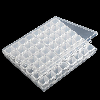 Caja Almacenamiento Plástico Organizador 28/32/48/56/64 Ranuras para Cuentas Pintura Diamante/Joyería/Accesorios DIY (1 Unidad)
