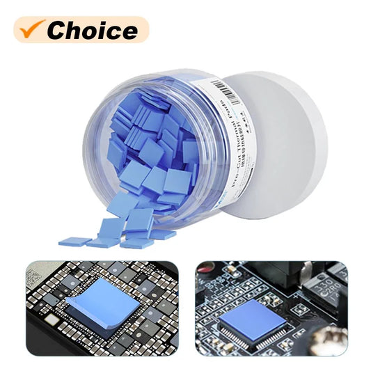 Lámina Silicona Aislante Térmica MaAnt (Alta Temperatura, Precortada) para Reparación Motherboard/CPU/IC/GPU (100 Unidades)