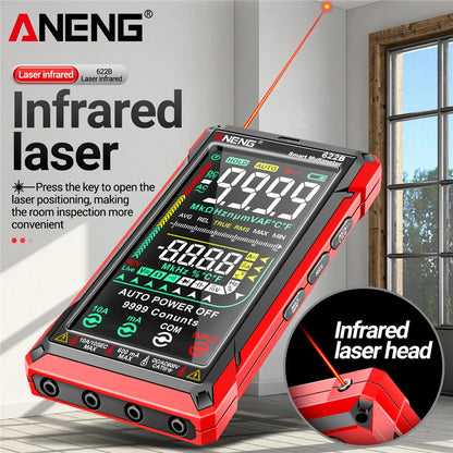 Multímetro Digital Inteligente ANENG 622B/622A True RMS 9999 Cuentas Lámpara Láser Autorango DC/AC Tester Analógico