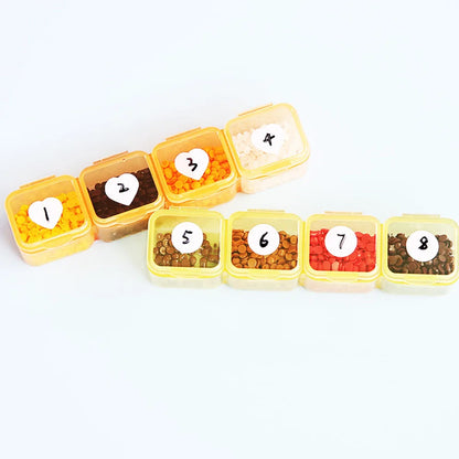 Caja Almacenamiento Plástico Organizador 28/32/48/56/64 Ranuras para Cuentas Pintura Diamante/Joyería/Accesorios DIY (1 Unidad)