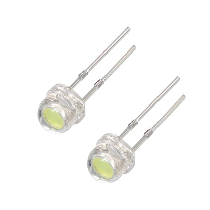Diodo LED Super Brillante Sombrero Paja F5 (5mm) Azul/Verde/Rojo/Amarillo/Blanco para DIY Electrónico (50 Unidades)