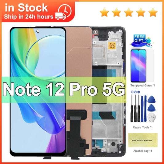 Pantalla AMOLED con Marco y Digitalizador Táctil para Xiaomi Redmi Note 12 Pro 5G (22101316C) (Reemplazo)