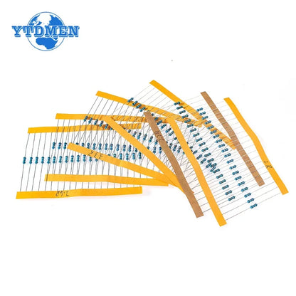 Kit Resistencias Película Metálica 1/4W 1% (2 Ohm - 3.3 Ohm) para Reparación Airbag Auto (120 Unidades)