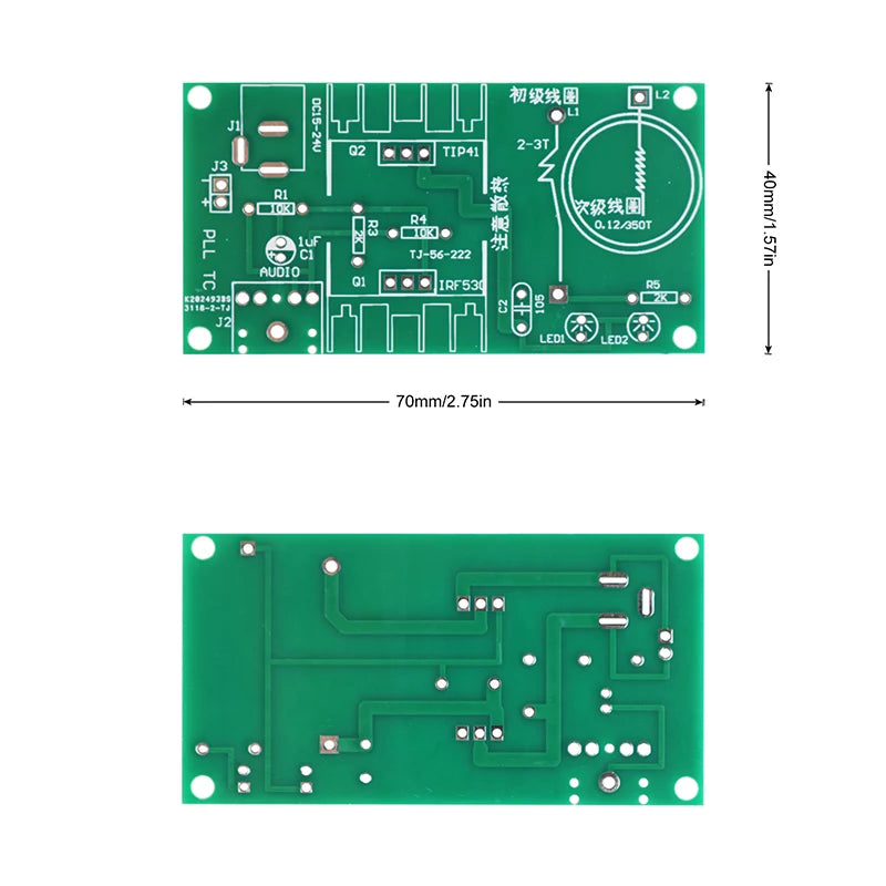 Kit DIY Bobina Tesla Divertida con Arco y Audio - Producción/Ensamblaje Electrónico Experimental (Soldar)