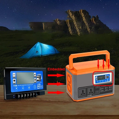 Controlador Carga Solar MPPT 30A/60A 12V/24V LCD Display Bluetooth/WiFi Snap-On Almacenamiento Energía