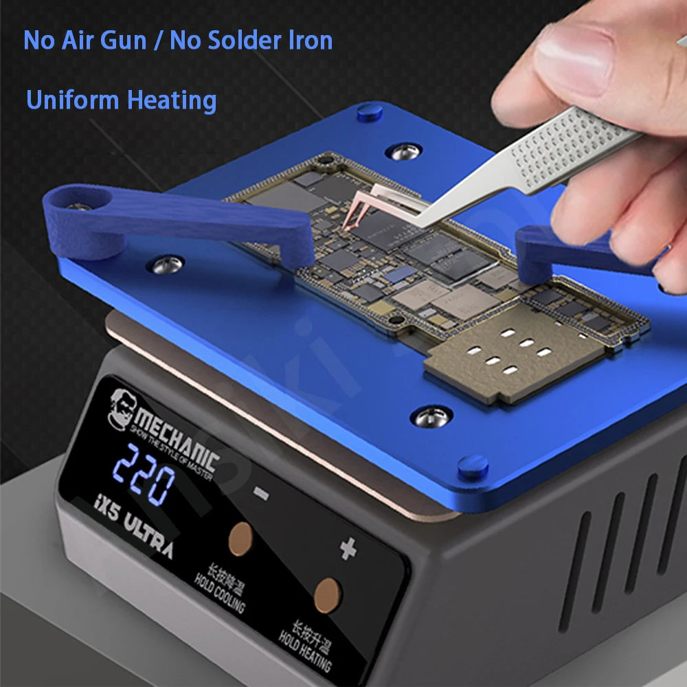 MECHANIC ix5 Ultra Heating Platform Preheating Layering for Motherboard Layering Tin Planting Glue Removal Heating Table tool