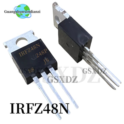MOSFET Canal-N Alta Potencia TO-220 - Varios Tipos (IRFZ24N a IRF3205) - Lote 10 Piezas