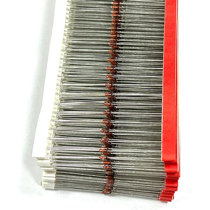 Diodo Zener DO-35 BZX55C (0.5W / 1/2W, 2V-4.3V) - Pack 50 Unidades (Valores Surtidos)