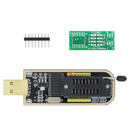 Kit Programador USB CH341A/CH341B 24/25 Series EEPROM Flash BIOS + Clip Test SOIC8/SOP8