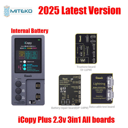 Qianli iCopy Plus 2.3v 2025 LCD Ture Tone Virbrator EEPROM Programmer Battery Testing Board Headset For iPhone 7- 11 12Pro Max