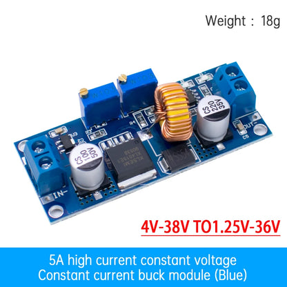 Módulo Cargador Batería Litio CC/CV 5A/12A DC-DC Step-Down con Indicador LED