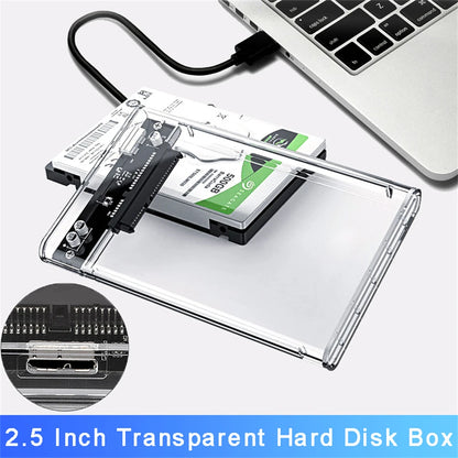 Carcasa Externa USB 3.0 para Disco Duro HDD/SSD SATA 2.5" (5Gbps) Caja Portátil Harddisk Cable Incluido