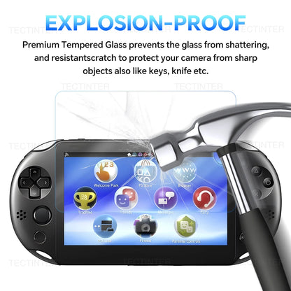 Protector Pantalla Cristal Templado HD Transparente para Sony PS Vita (PSV 1000/2000) Cubierta Frontal + Trasera (1/2 Unidades)