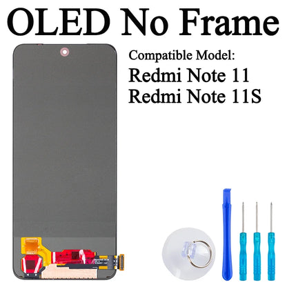 2201117TG 2201117SG Premium Lcd For Xiaomi Redmi Note 11 Display Touch Screen Digitizer Panel Assembly For Redmi Note 11S LCD