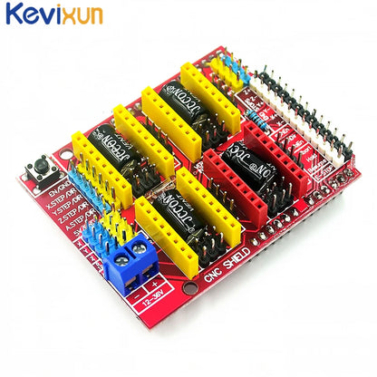 Placa Expansión CNC Shield V4/V3 para Máquina Grabado/Impresora 3D (Driver A4988) Arduino DIY Kit