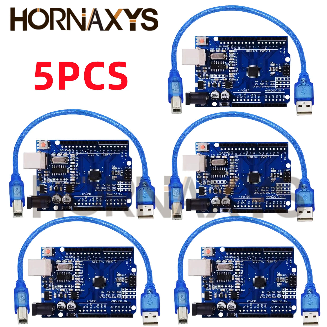 Placa Desarrollo UNO R3 (CH340G, MEGA328P-AU, 16MHz, Tipo C) con Cable USB para Arduino (1-10 Unidades)