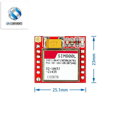 Módulo GSM/GPRS SIM800L (Micro SIM, Quad-Band, Serial TTL) con Antena PCB para Arduino