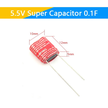 Supercapacitor Farad Tipo Combinación (0.22F-50F, 5.5V) - Unidad (Especificar Valor)