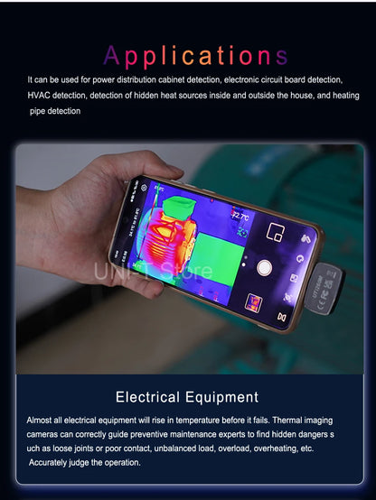 Termógrafo Móvil UNI-T UTi260M para Android (Tipo C) - Herramienta Temperatura Módulo PCB/Electrónico