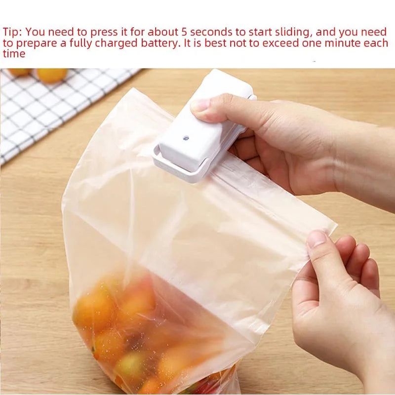 Mini Selladora Térmica Portátil para Bolsas Plásticas de Alimentos (Cierre Paquetes)