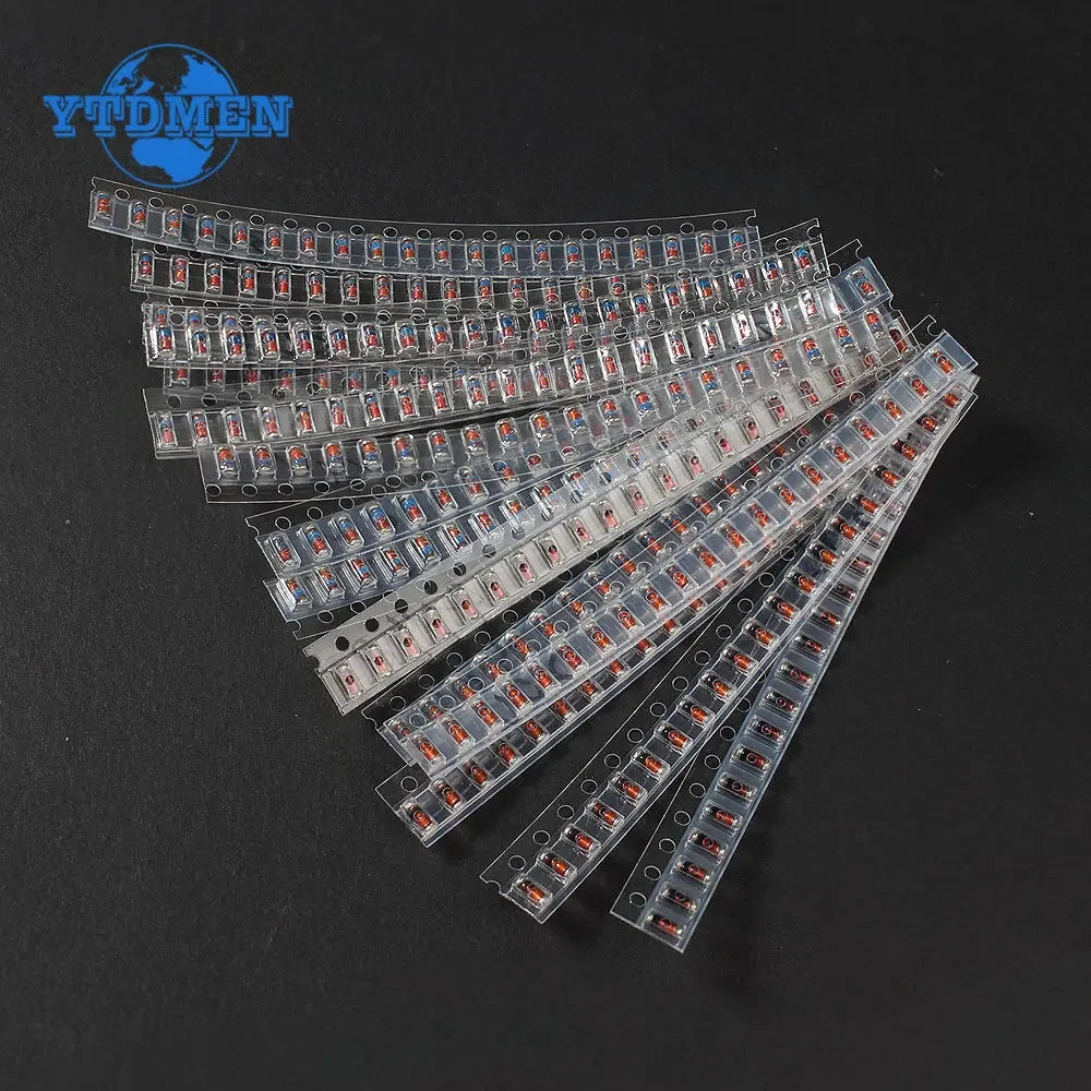 Kit Surtido Diodos Zener SMD LL34 (0.5W/1/2W, 3V-39V) 1N4148 (300 Unidades)